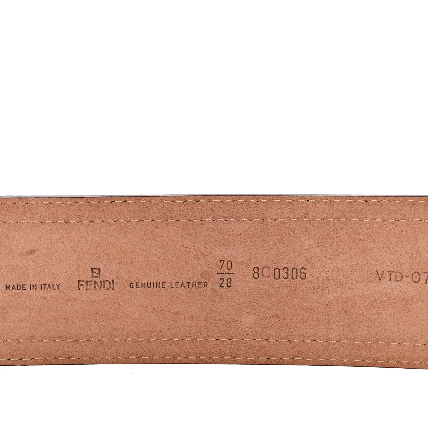 Calfskin B Wide Belt 70 28 Brown - Image 3