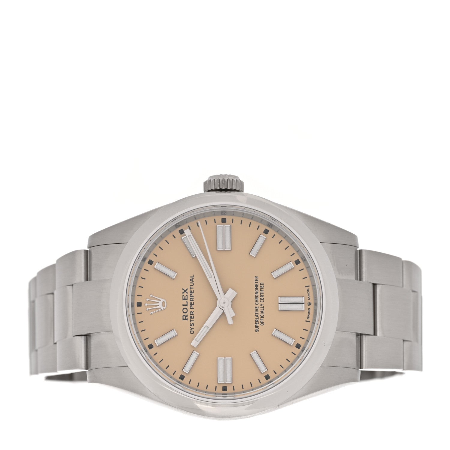 Stainless Steel 41mm Oyster Perpetual Watch Beige 134300 - Image 2