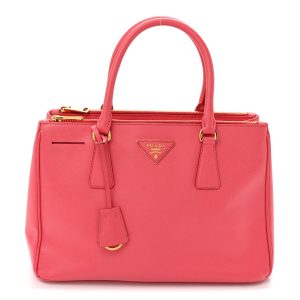 Saffiano Small Galleria Double Zip Tote Peonia