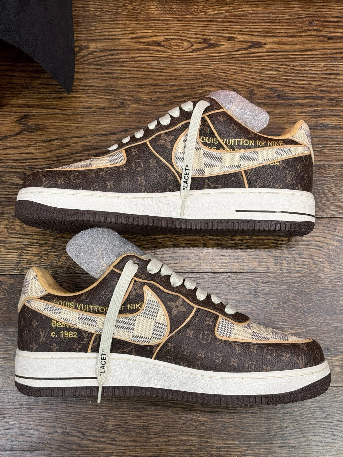 Louis Vuitton x Nike Air Force 1 Low 'Monogram Brown Damier Azur' - 图片 6
