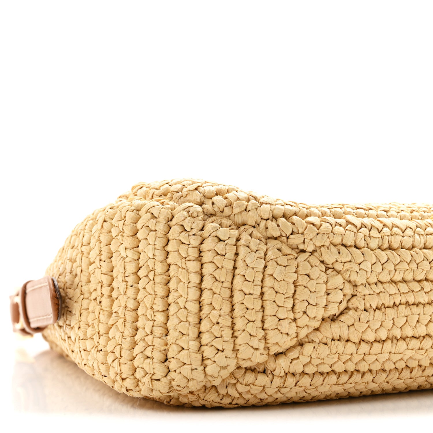 Yarn Raffia Effect Crochet Large Aimée Shoulder Bag Natural - Image 9