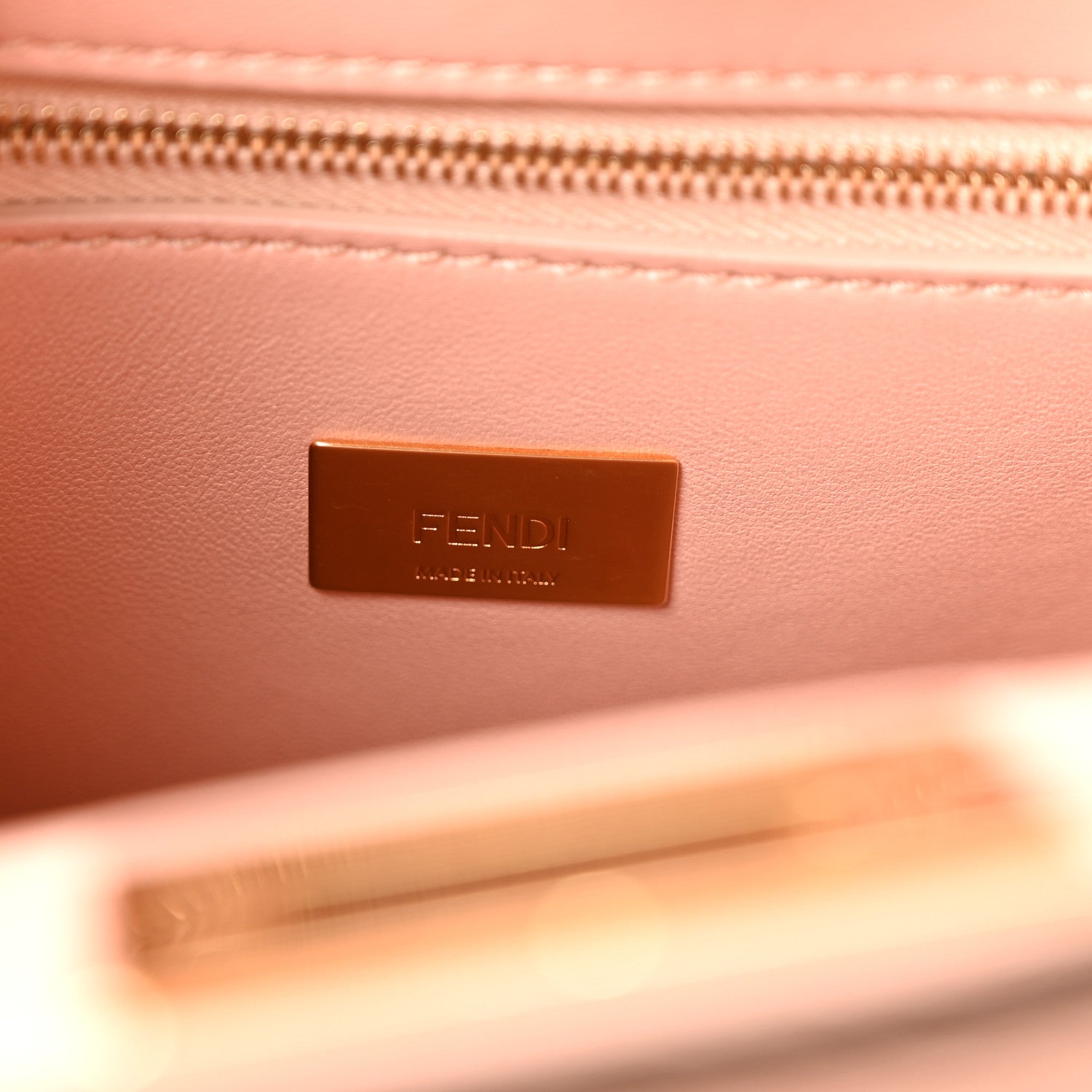 Nappa Pocket Mini Peekaboo Iconic Satchel Baby Pink - Image 6