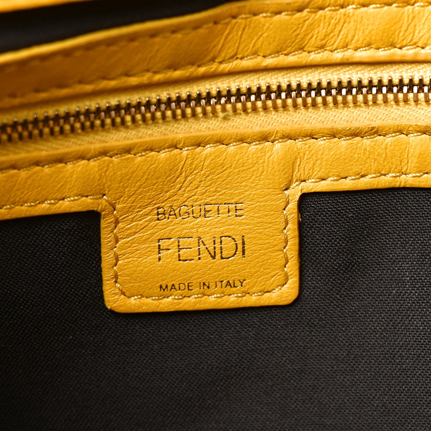 Nappa FF 1974 Embossed Baguette Mimosa - Image 6