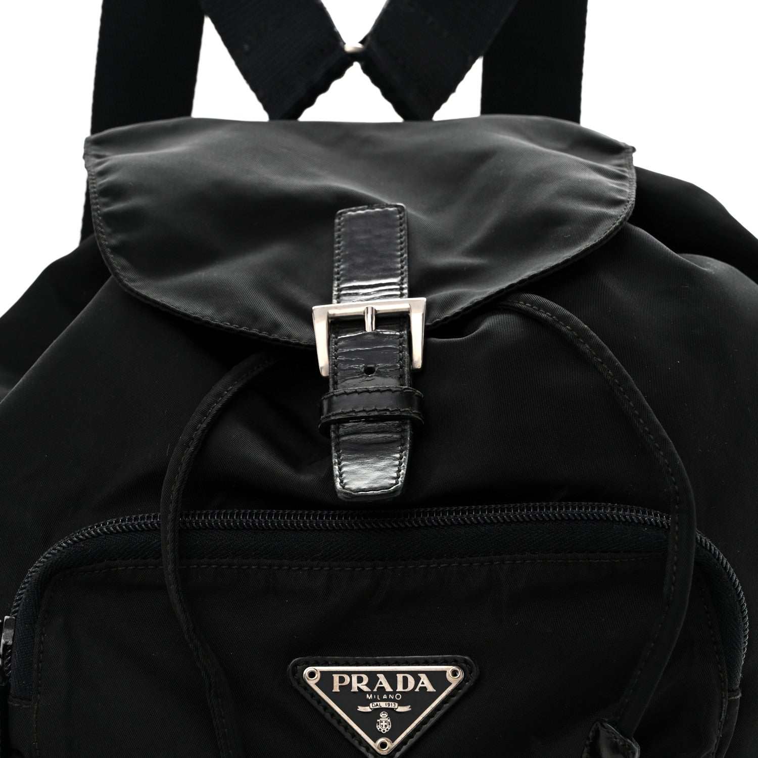 Tessuto Nylon Vela Cinch Backpack Black - Image 8