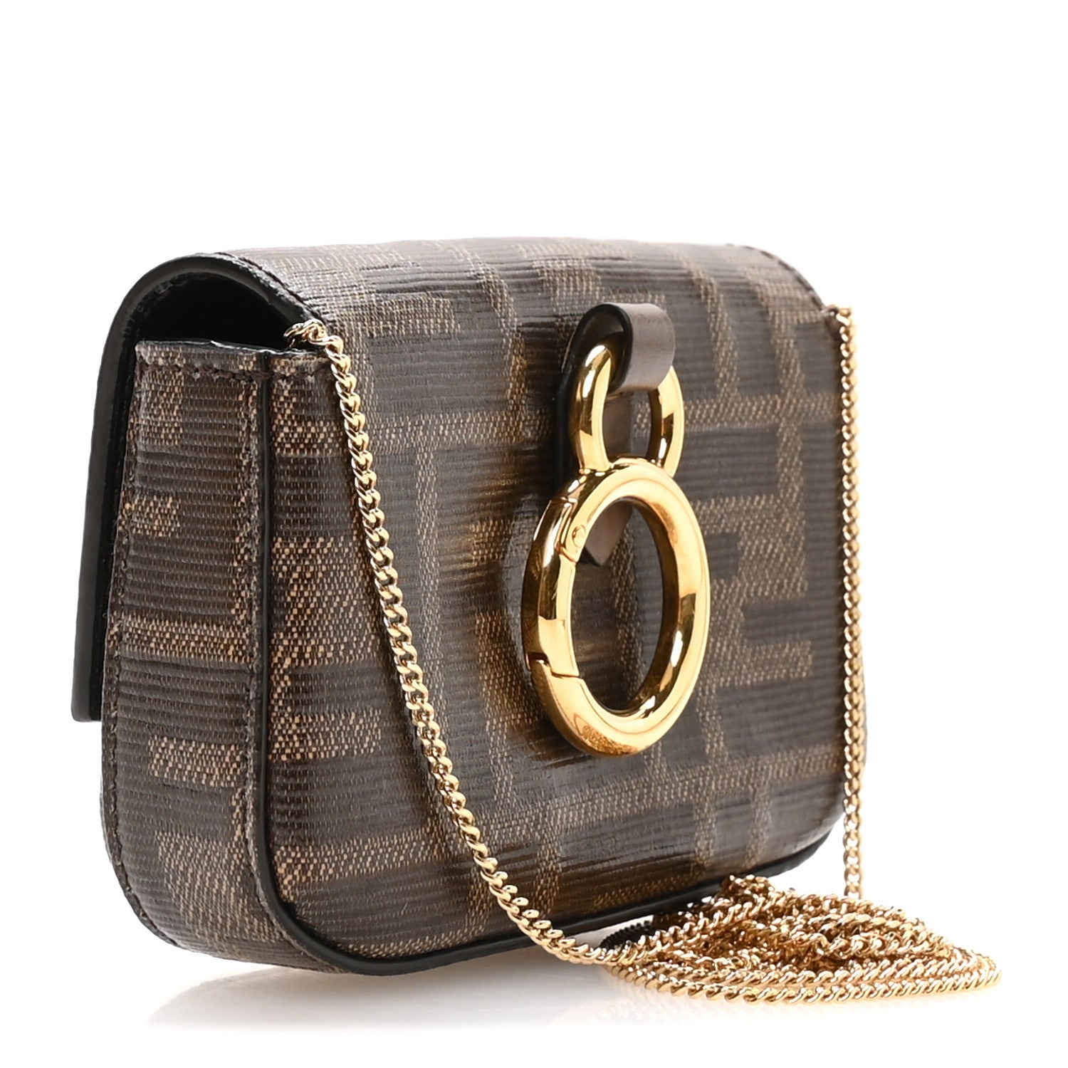 Glazed Fabric FF 1974 Nano Baguette Charm Mogano Panna - Image 2