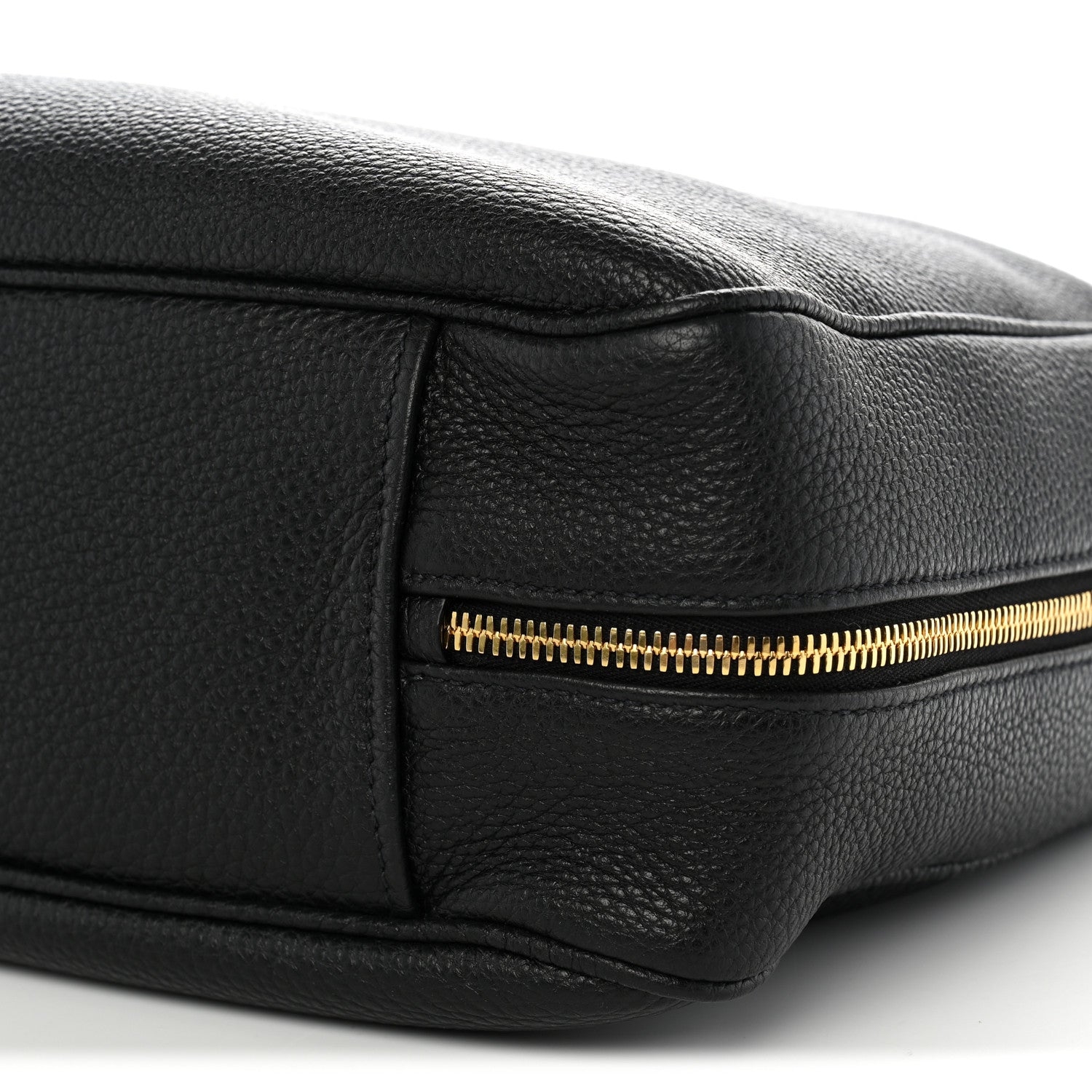 Vitello Daino Large Top Handle Bag Black - Image 11