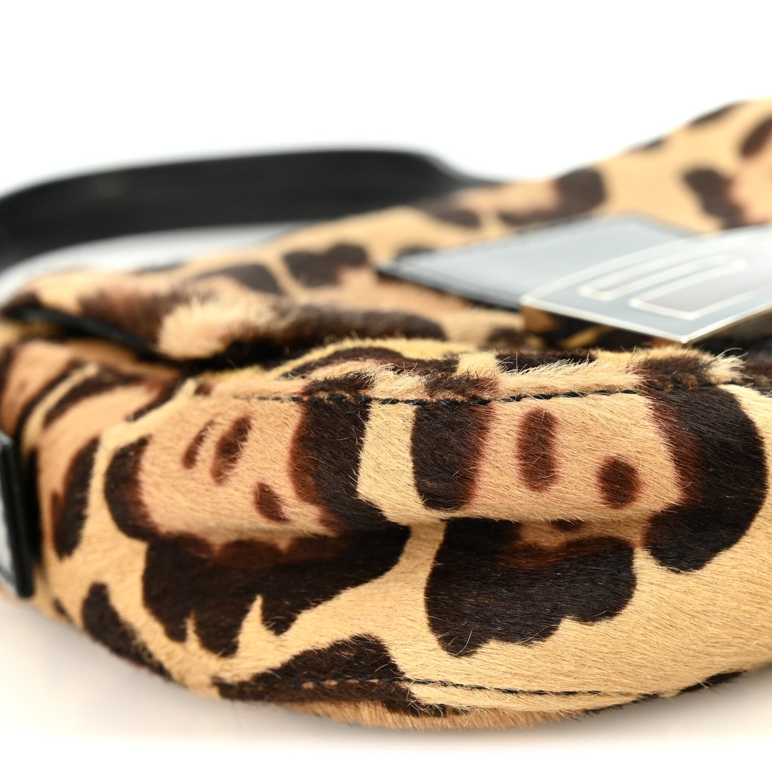 Calf Hair Leopard Print Mini Baguette Brown - Image 8