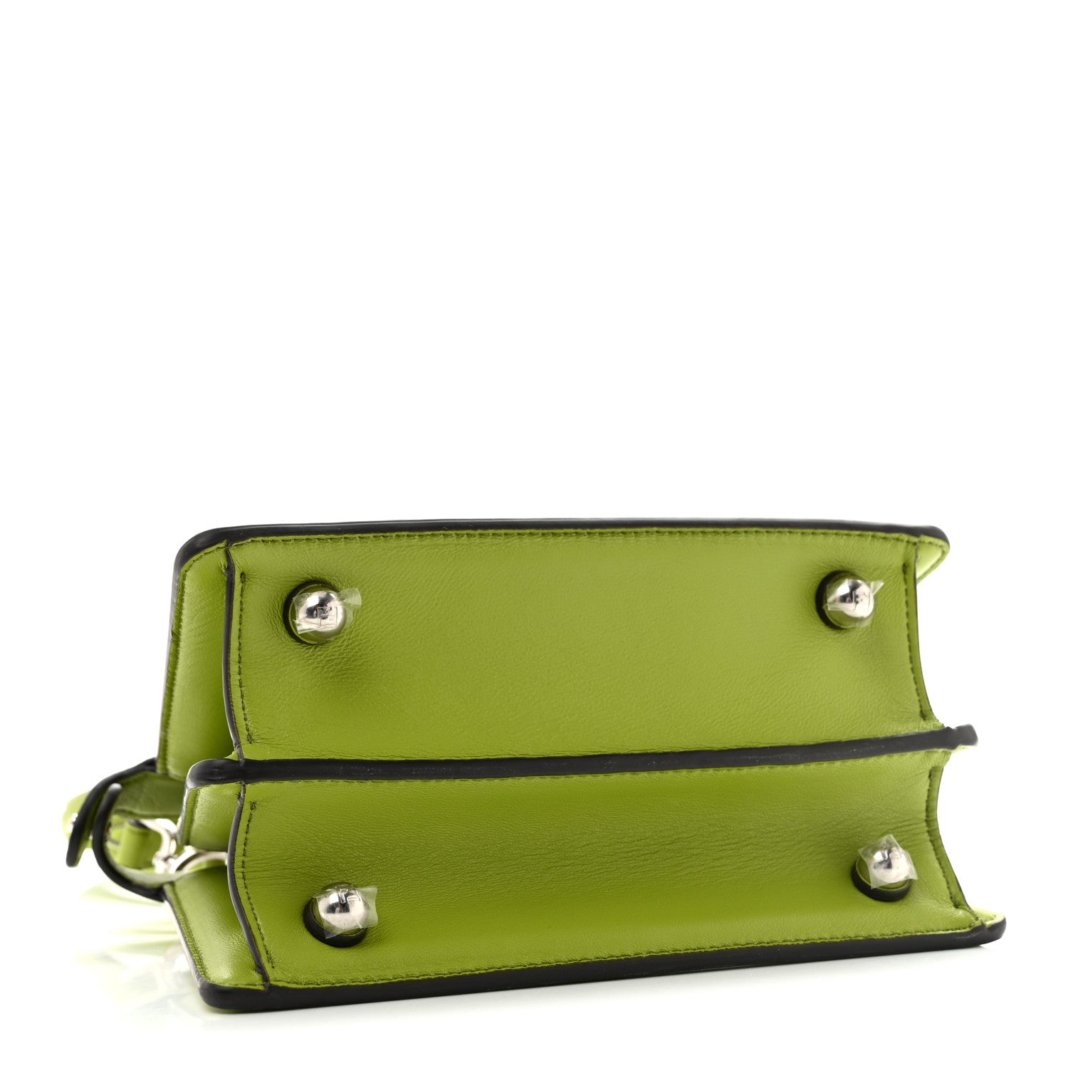Shiny Nappa Petite Peekaboo I SEE U Satchel Verde Mela - Image 5