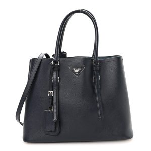 Saffiano Cuir Medium Double Handle Tote Baltico Astrale