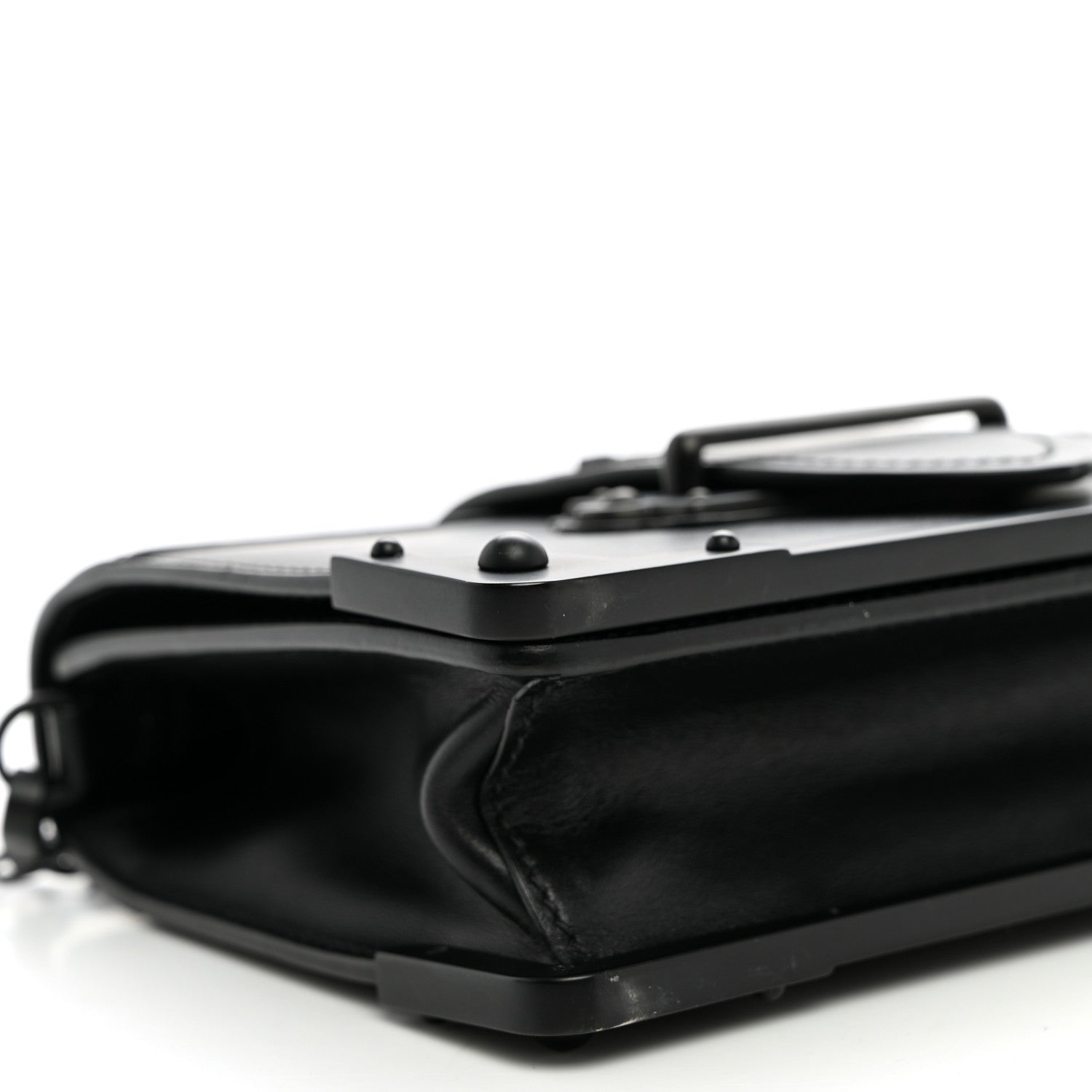 City Calfskin Saffiano Cahier Bag Black - Image 8