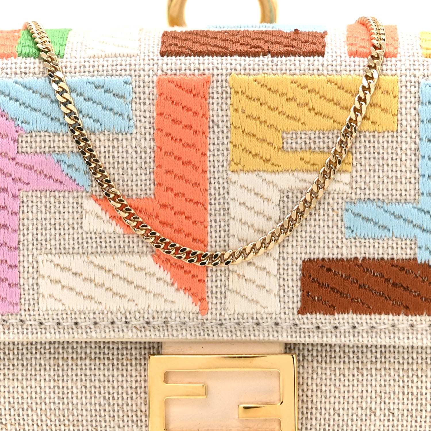 Kuban Canvas FF Embroidered Nano Baguette Charm Grezzo Multicolor - Image 8
