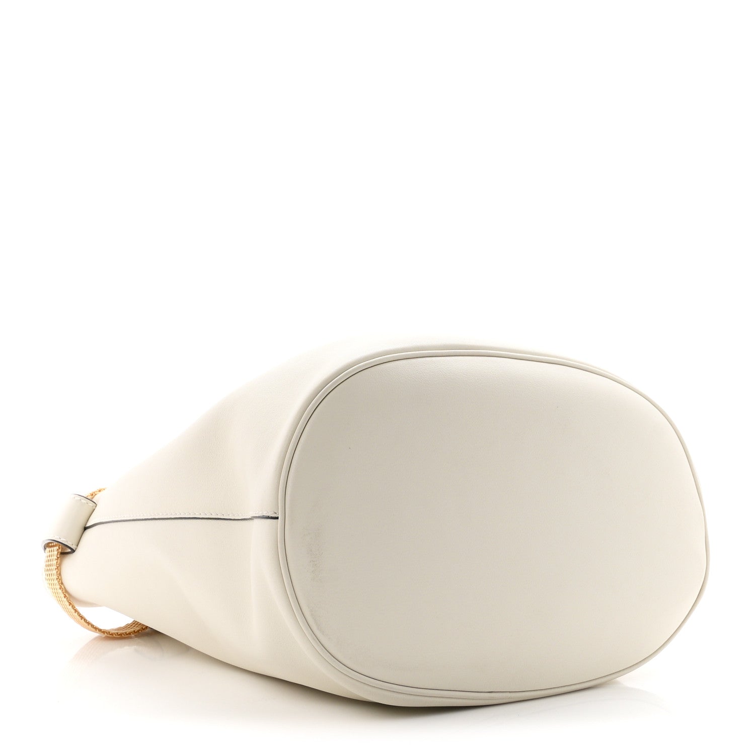 Calfskin Buckle Bag With Jeweled Belt White Black - Image 4