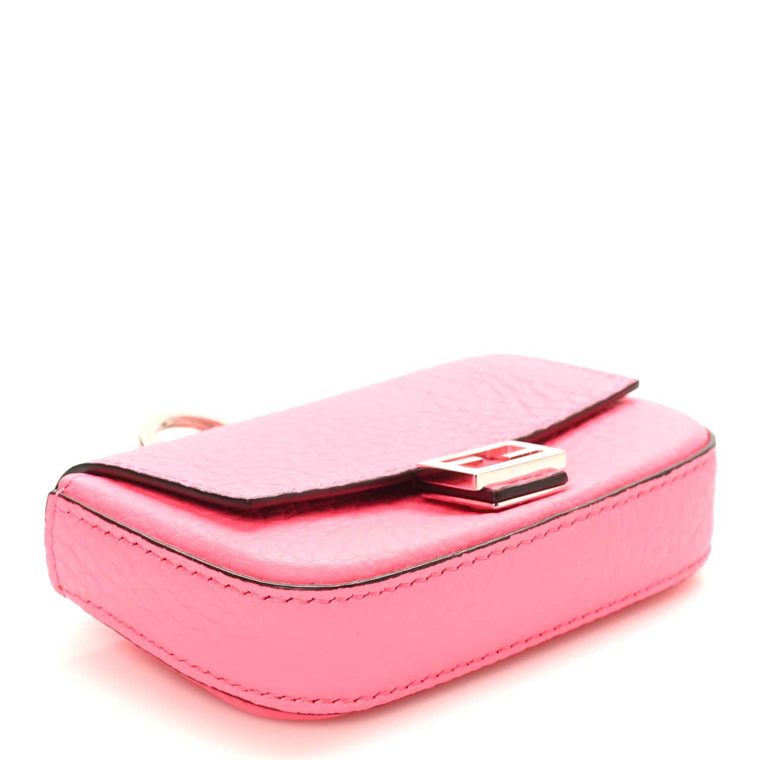 Cuoio Romano Micro Baguette Charm Rosa Fluo - Image 4