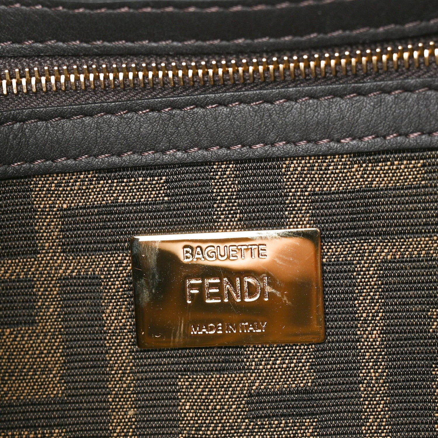 Fabric Jacquard FF 1974 Medium Baguette Tobacco Moro Black - Image 10