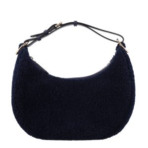 Sheep Fur Vitello Grace Small Fendigraphy Hobo Midnight