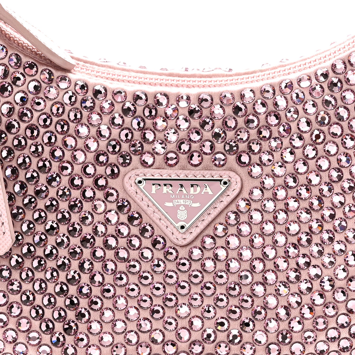 Satin Crystal Mini Re-Edition 2000 Bag Alabastro - 图片 7