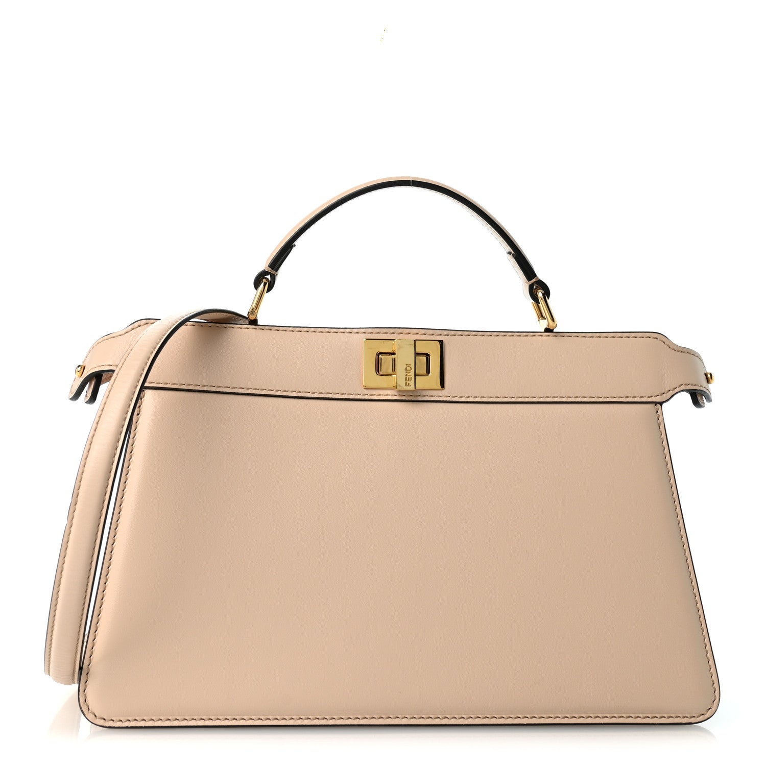 Vitello King Luxor Shiny Nappa Medium Peekaboo I SEE U East West Satchel Light Rose