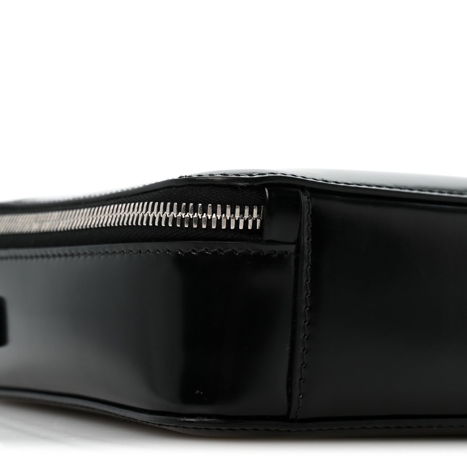 Spazzolato Medium Brique Crossbody Bag Black - Image 9