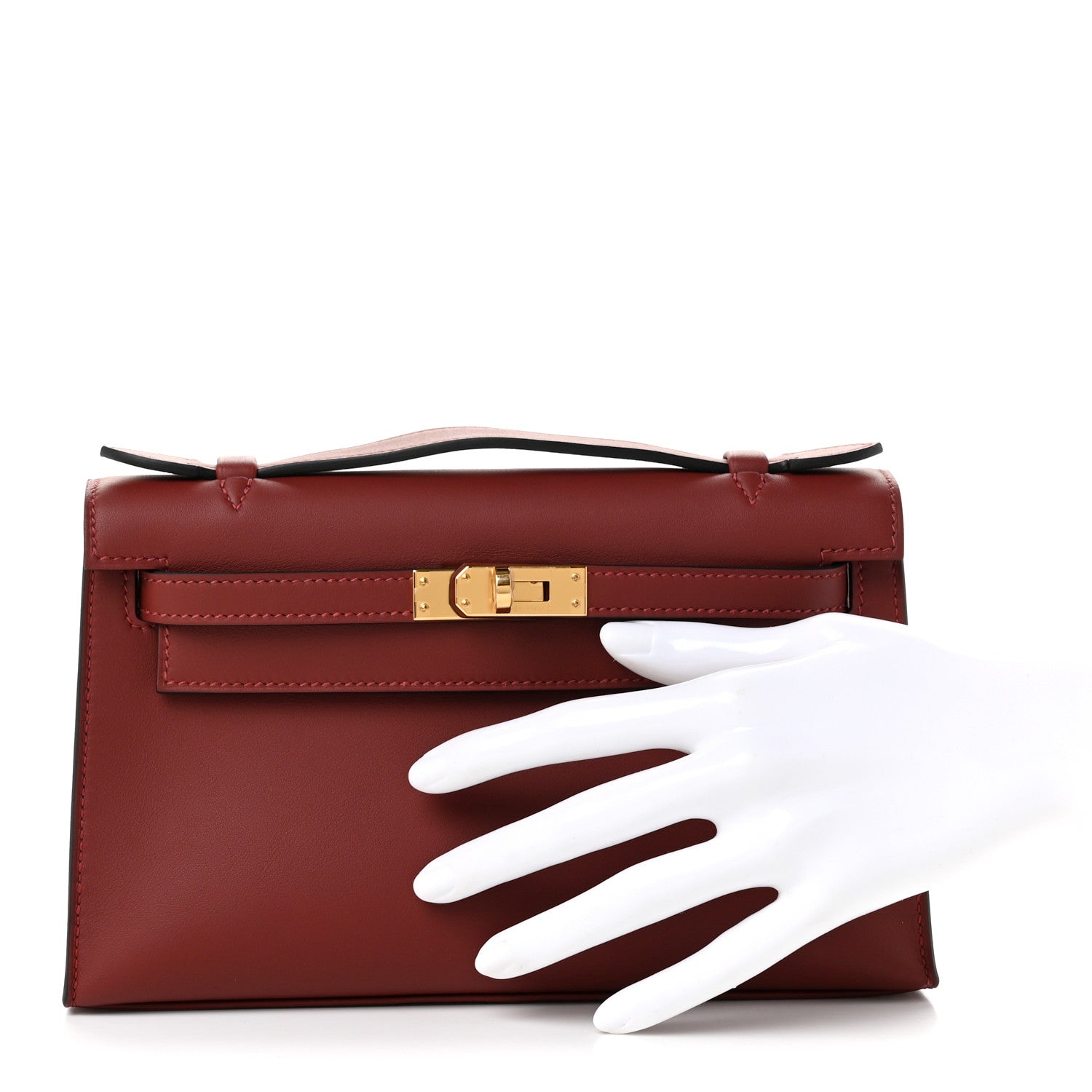 Swift Kelly Pochette Clutch Rouge H - Image 3