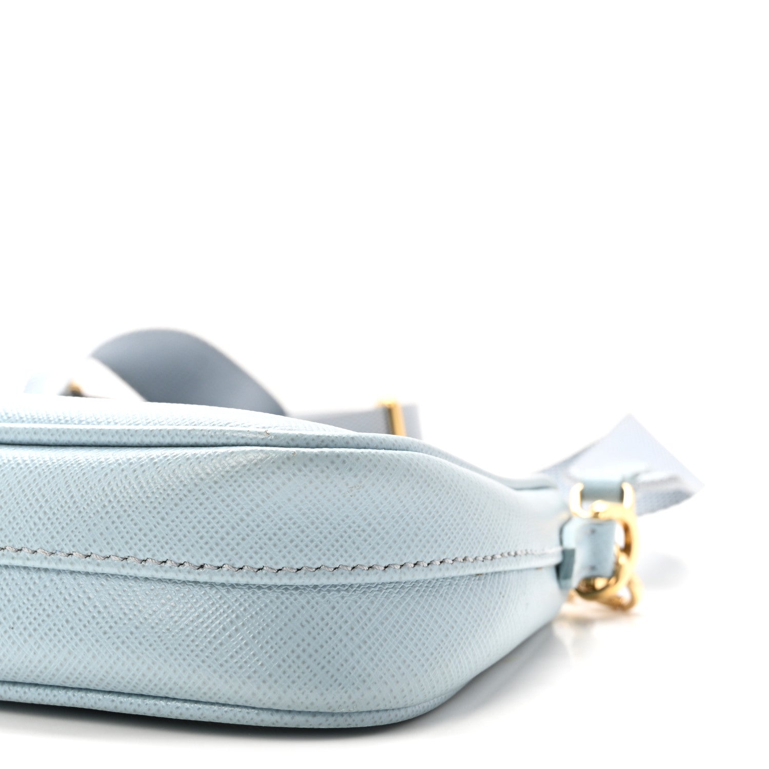 Saffiano Lux Re-Edition 2005 Mini Shoulder Bag Celeste - Image 9