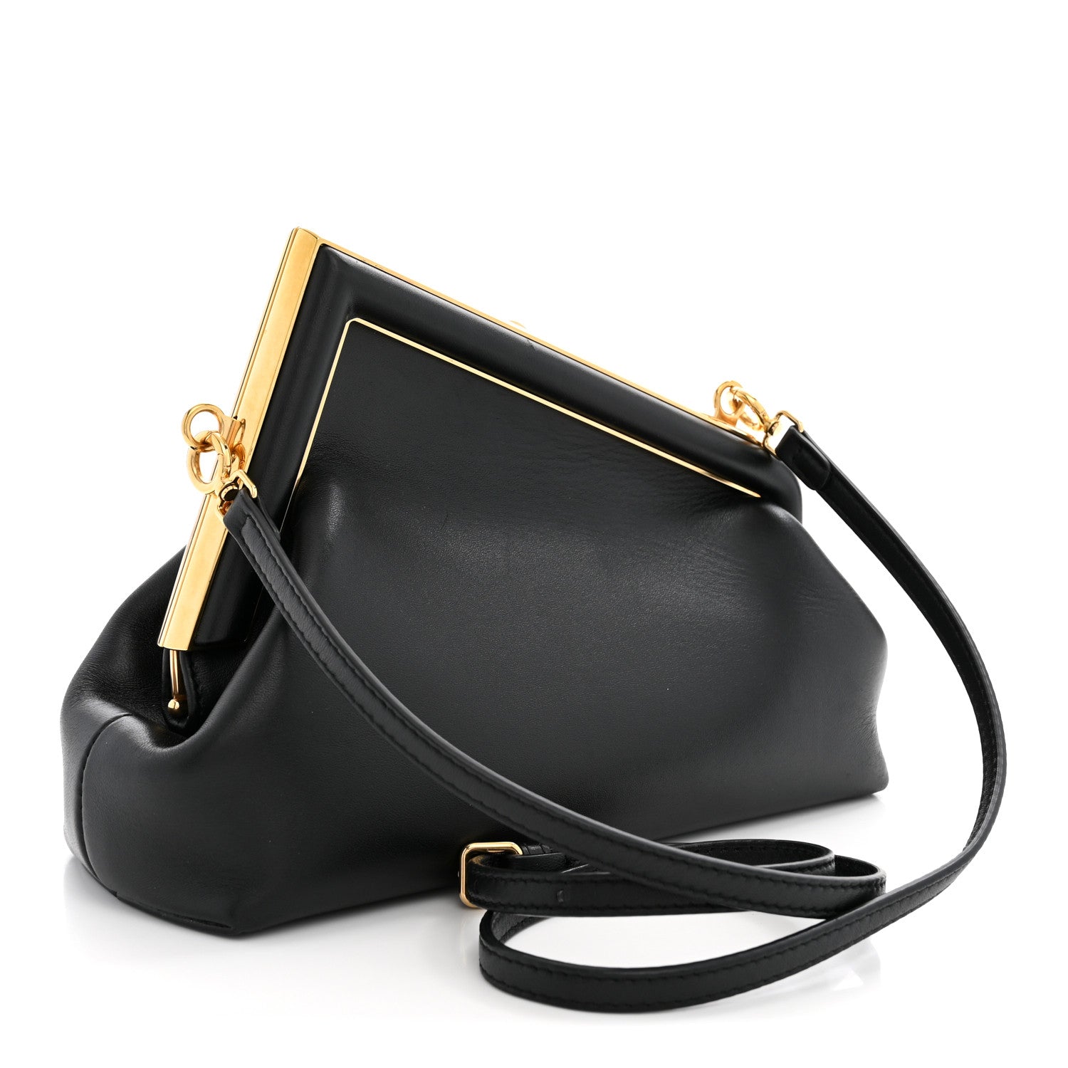 Shiny Nappa Small Fendi First Black - Image 3