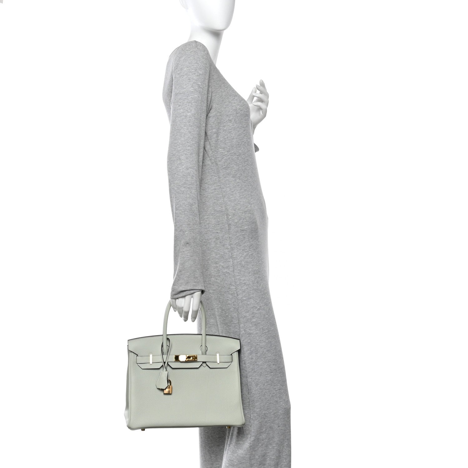 Togo Birkin 30 Gris Neve - Image 2
