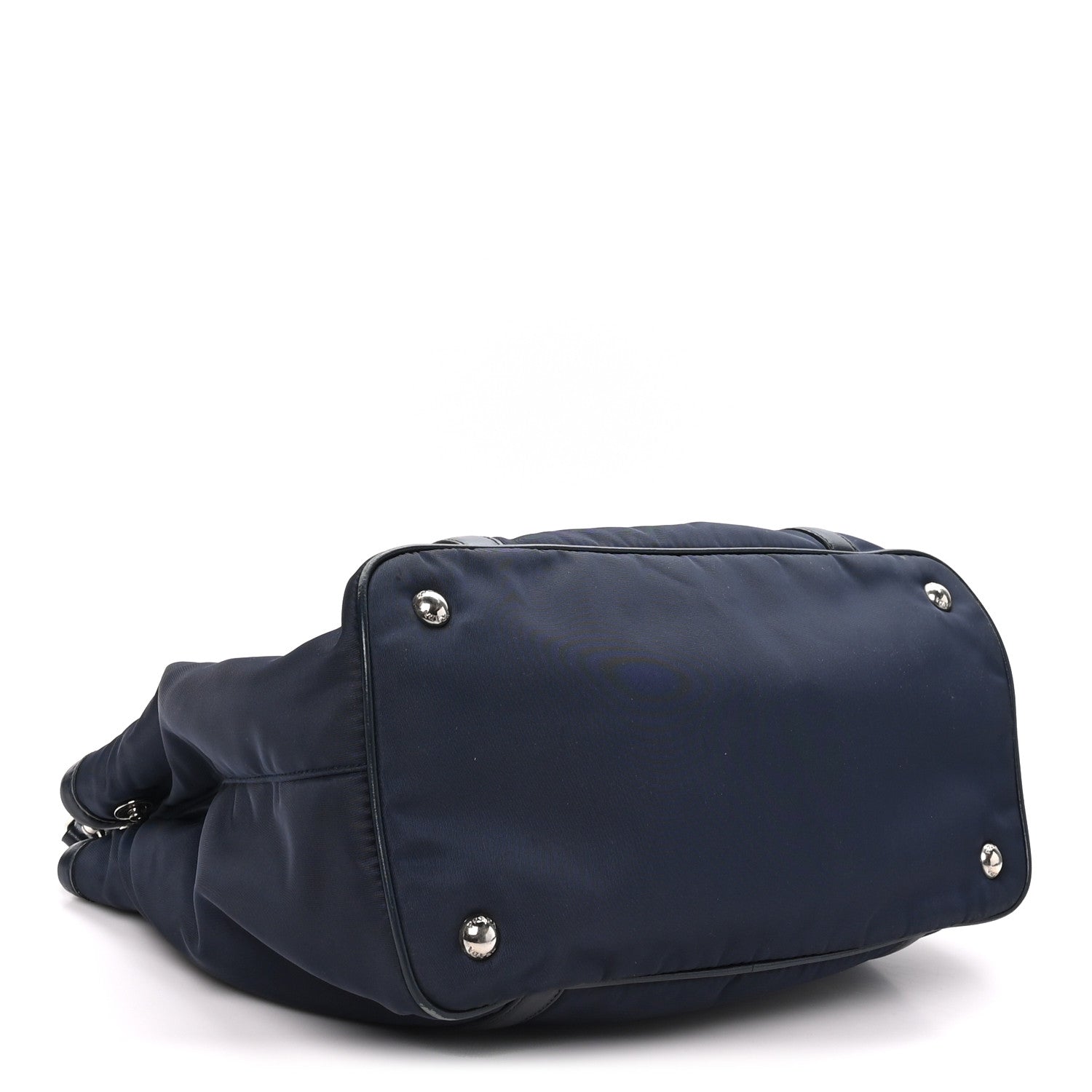 Tessuto Nylon Soft Calf Small Tote Blue - Image 4