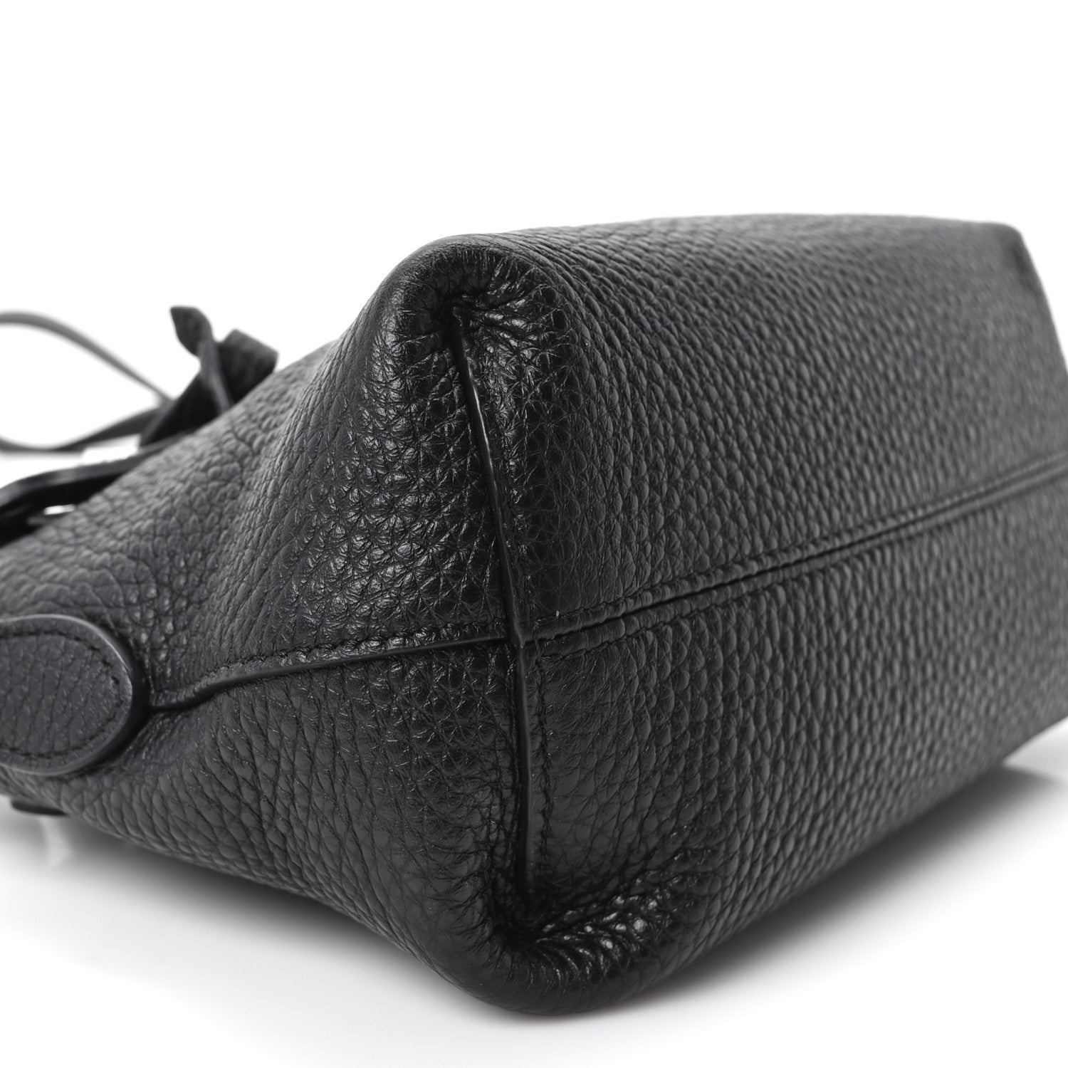 Cuoio Romano Selleria Sintetica Tape Stitch Mini By The Way Boston Bag Black - Image 9