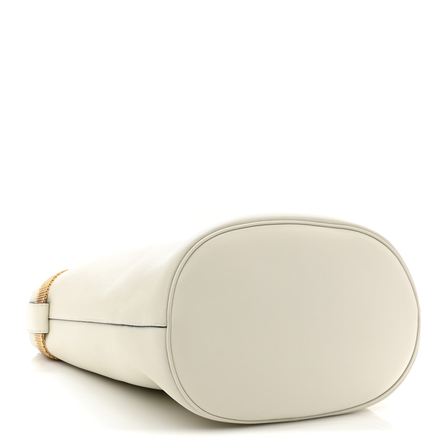 Calfskin Buckle Bag With Jeweled Belt White Black - Image 4