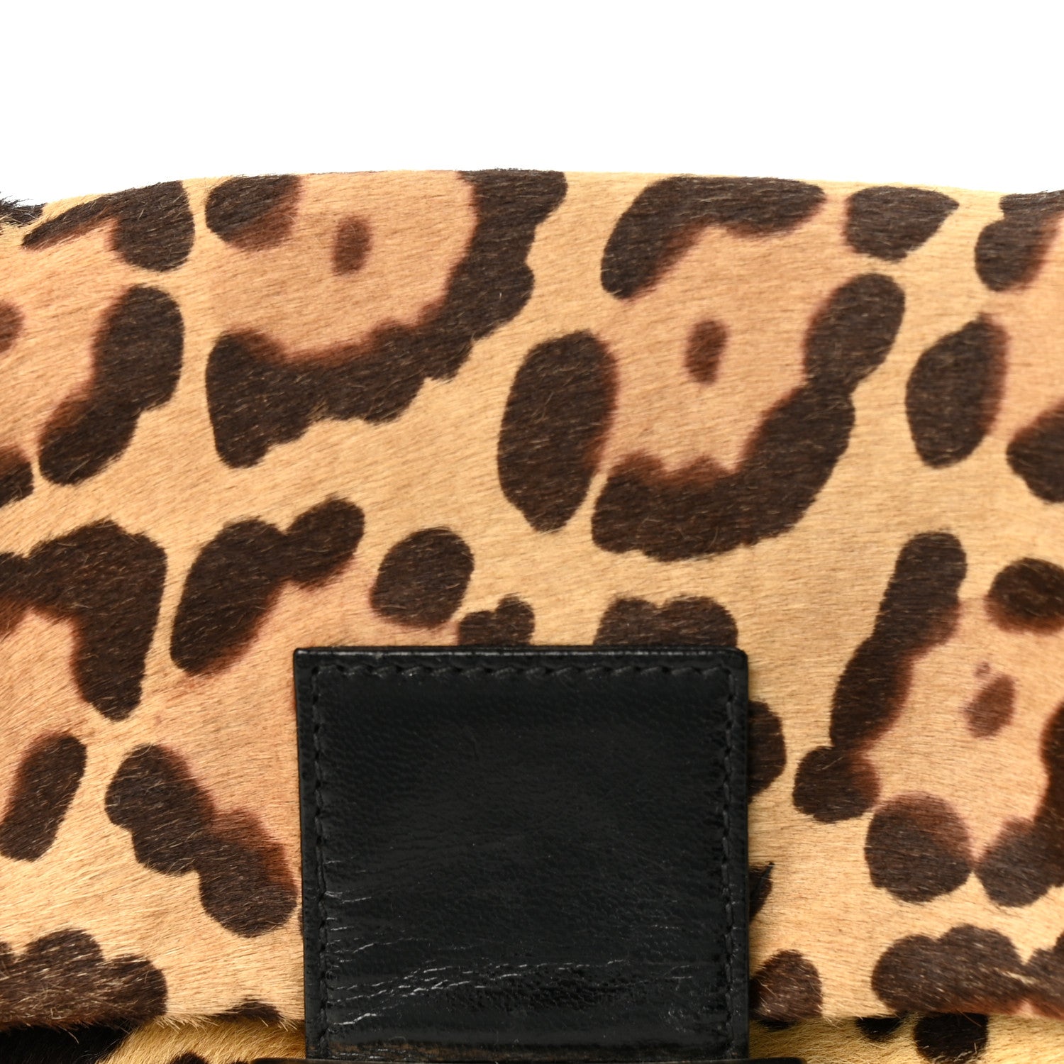 Calf Hair Leopard Print Mini Baguette Brown - Image 7