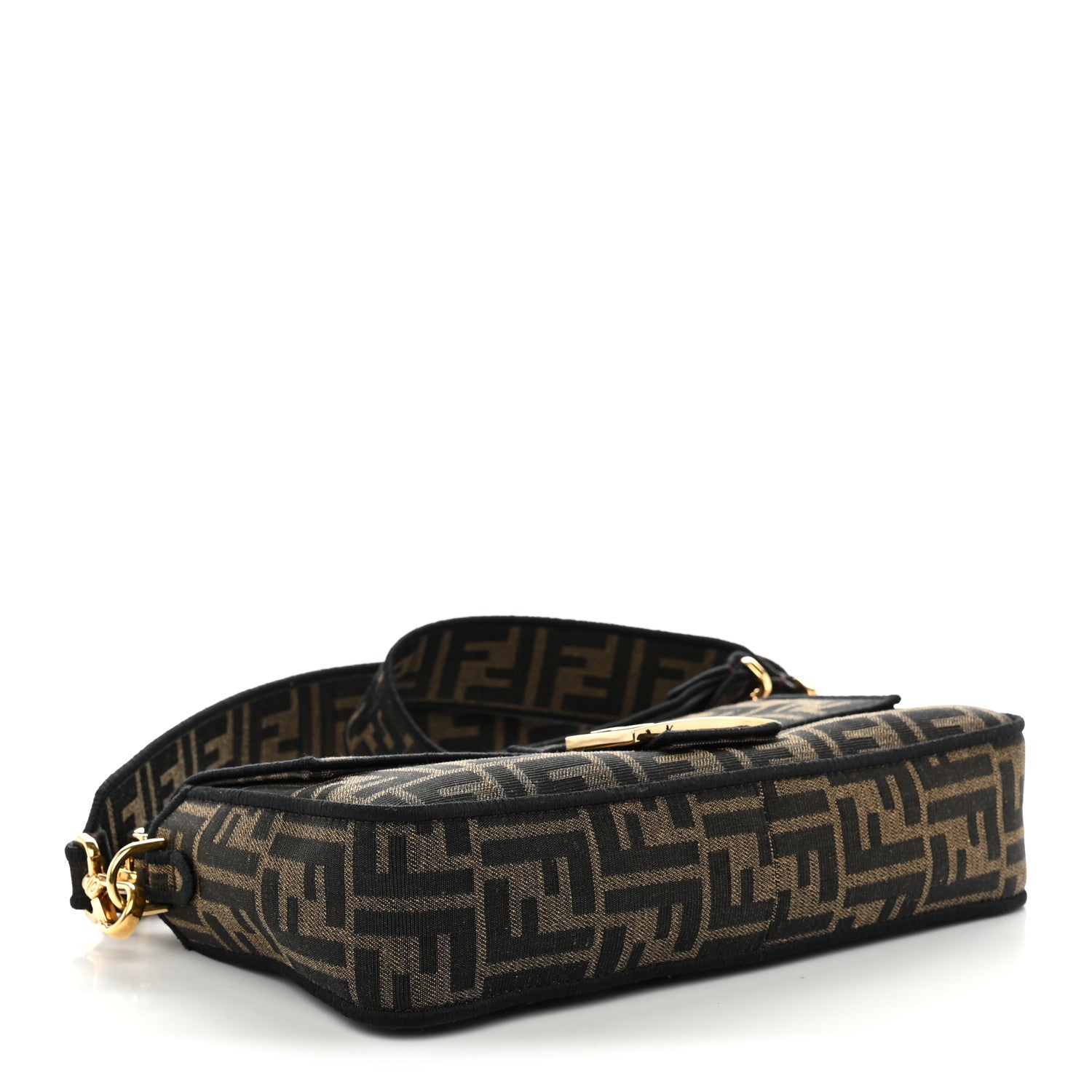 Fabric Jacquard FF 1974 Medium Baguette Tobacco Moro Black - Image 4
