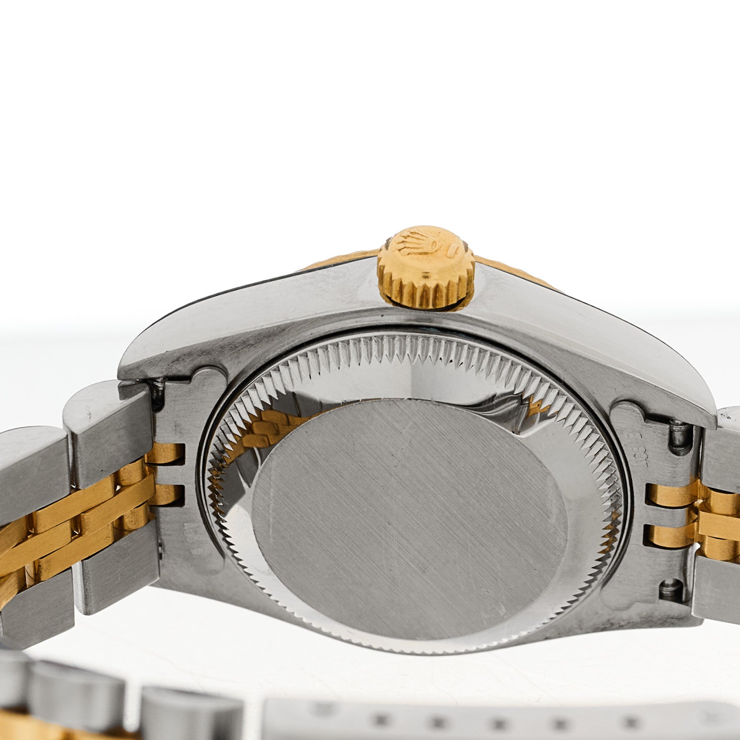 Stainless Steel 18K Yellow Gold Diamond 26mm Oyster Perpetual Datejust Watch Silver 69173 - Image 4