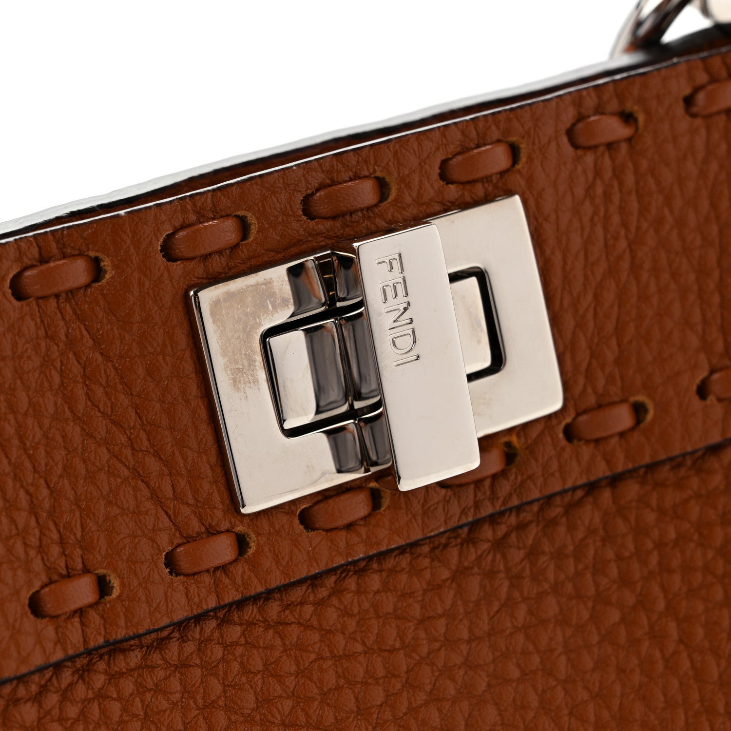 Cuoio Romano Snakeskin Selleria Mini Peekaboo Iconic Satchel Cappuccino - Image 10
