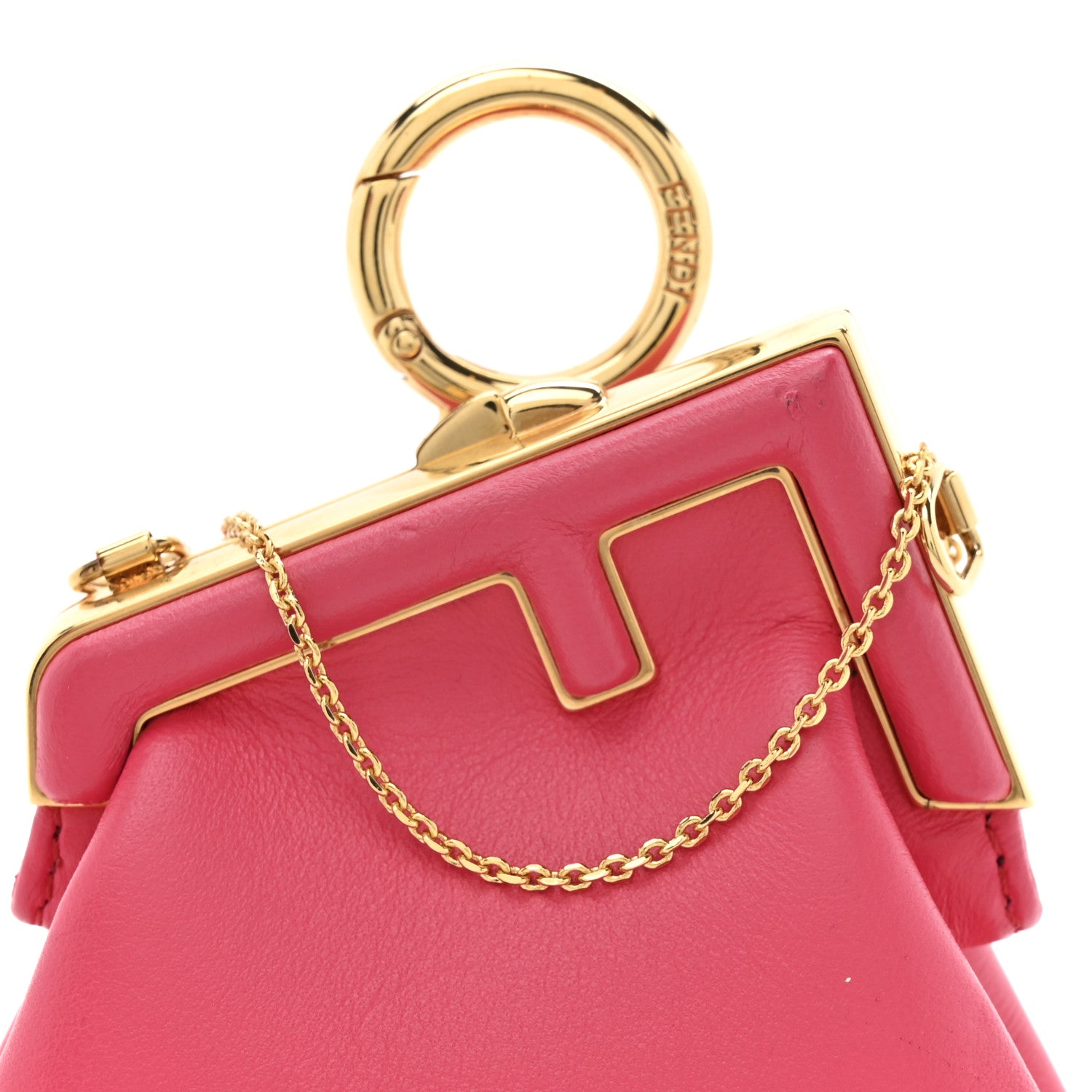 Shiny Nappa Nano Fendi First Bag Charm Lampone - Image 8