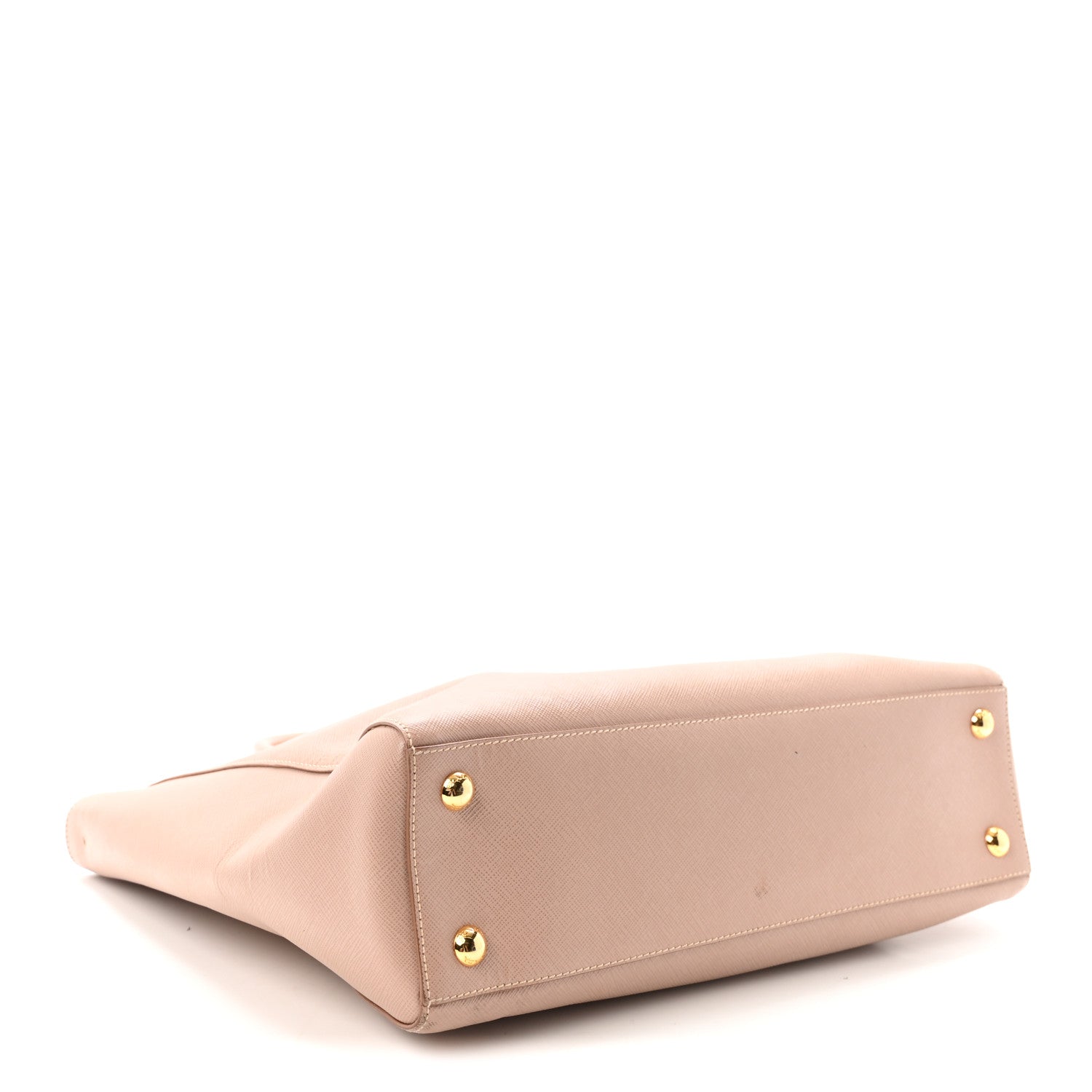 Saffiano Soft Calfskin Double Handle Satchel Cipria - Image 4