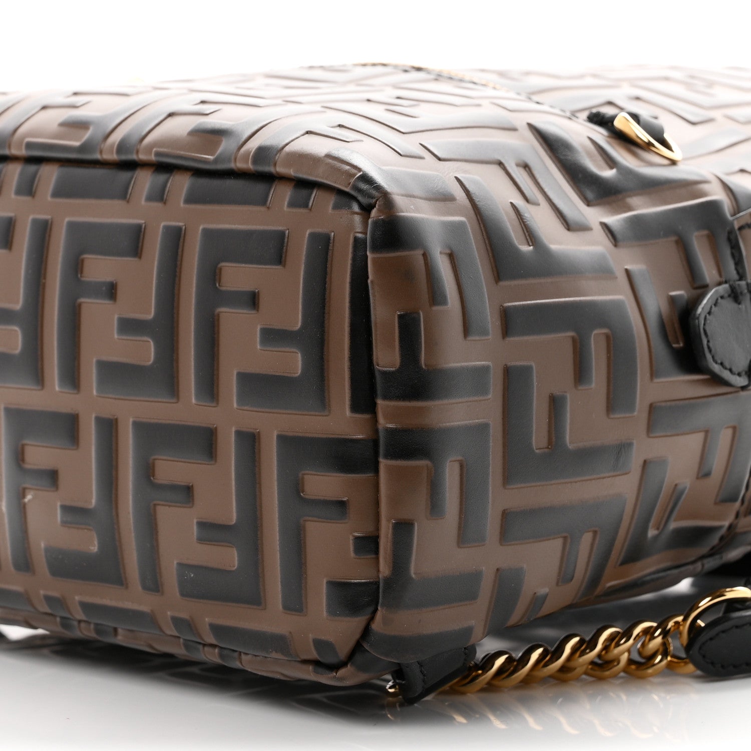 Vitello Bi-Color FF 1974 Embossed Mini Backpack Maya Black - Image 10