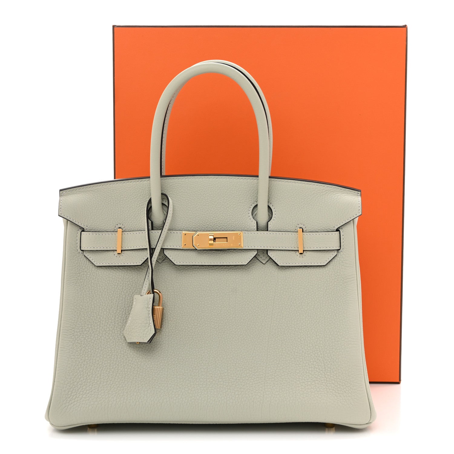 Togo Birkin 30 Gris Neve - Image 12