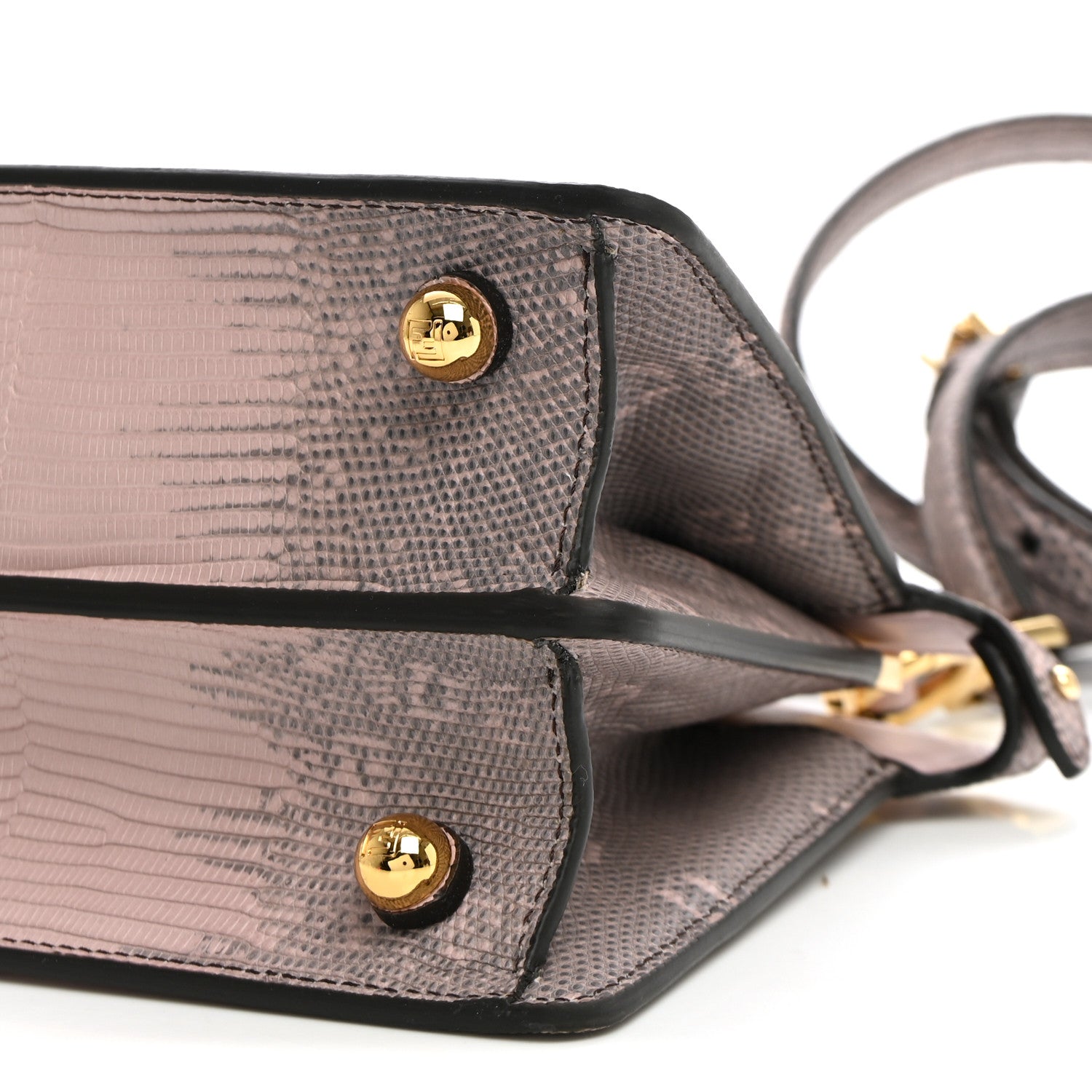 Lizard Togo Lucido Petite Peekaboo I SEE U Satchel Soft Berry - Image 10
