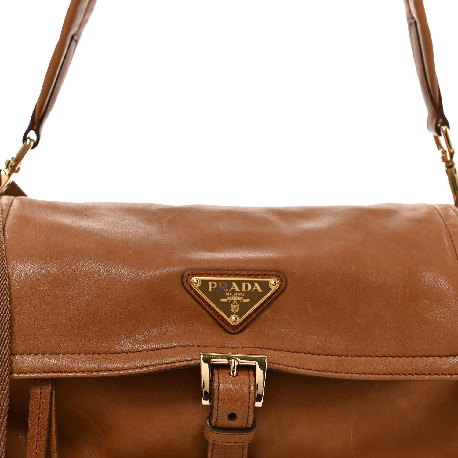 Nappa Medium Explore Shoulder Bag Caramel - Image 7