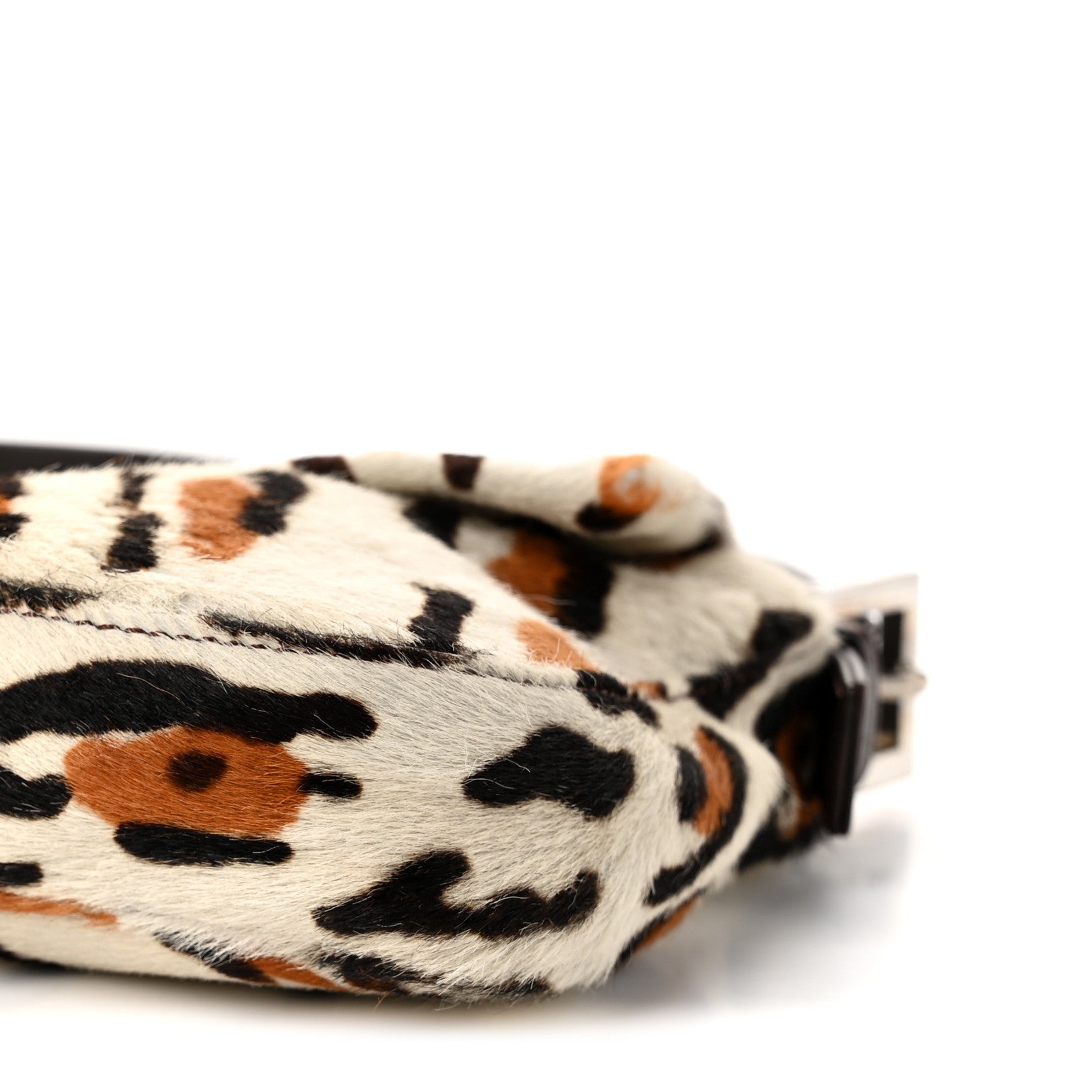 Calf Hair Leopard Print Baguette Brown - Image 9