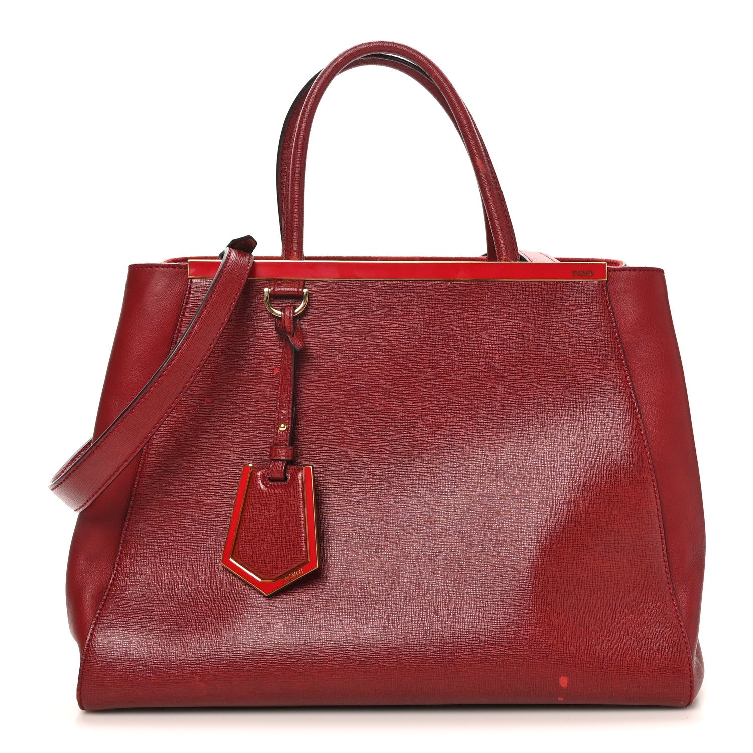 Vitello Elite Regular 2Jours Tote Rosso Scuro Ciliegia