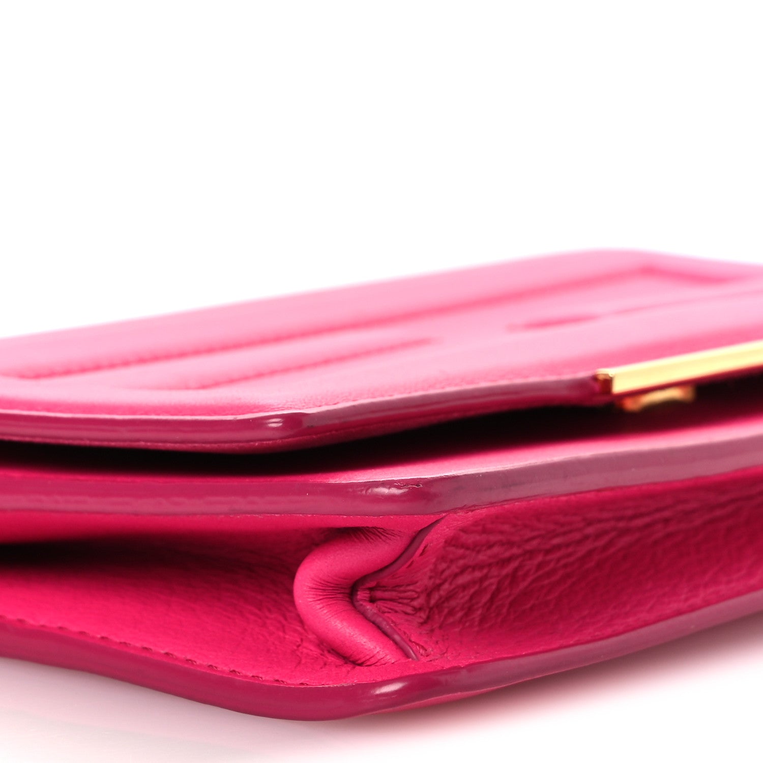 Vitello Flamingo Tube Wallet on Chain Fuchsia - Image 9