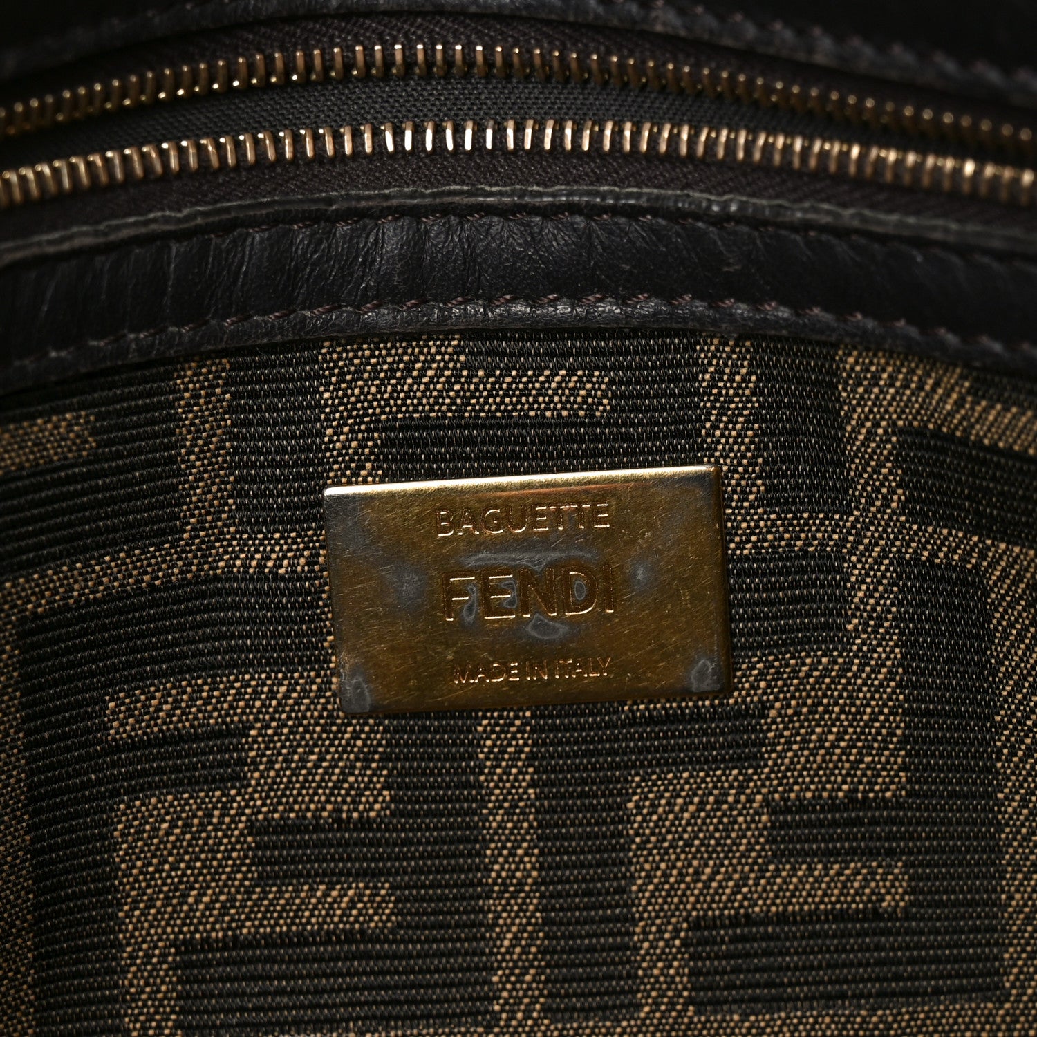 Fabric Jacquard FF 1974 Medium Baguette Tobacco Moro Black - Image 6