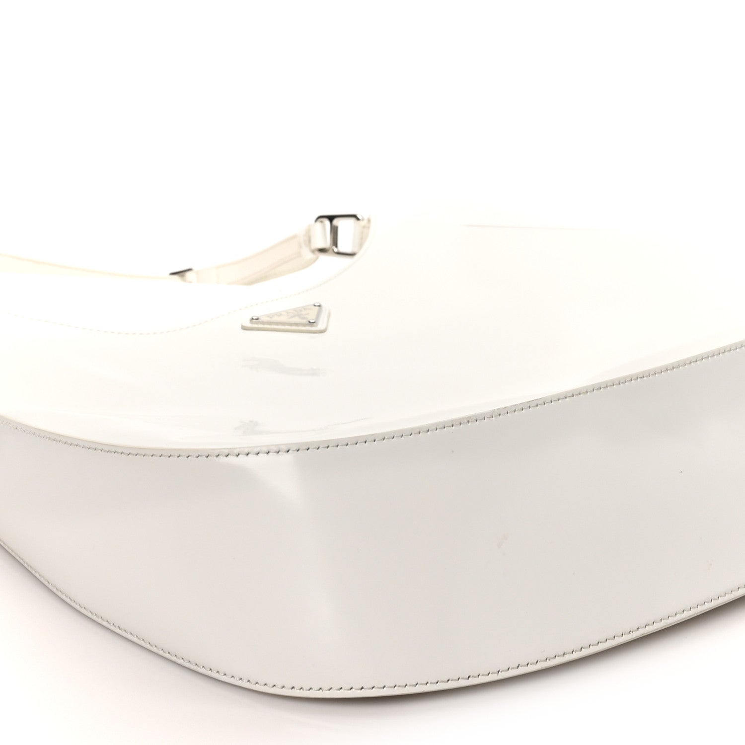 Spazzolato Maxi Cleo Adjustable Strap Shoulder Bag White - 图片 8