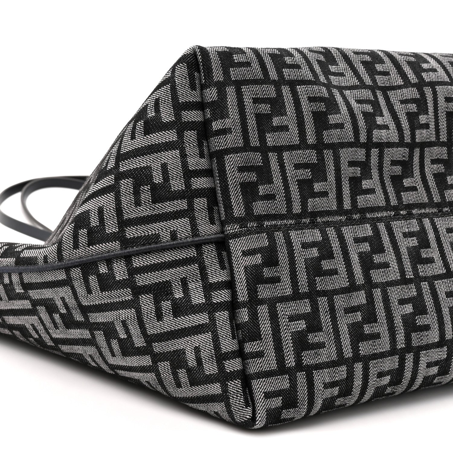 Chenille Vitello Santa Barbara FF Large Roll Reversible Shopping Tote Grigio Notte Flamingo - Image 10