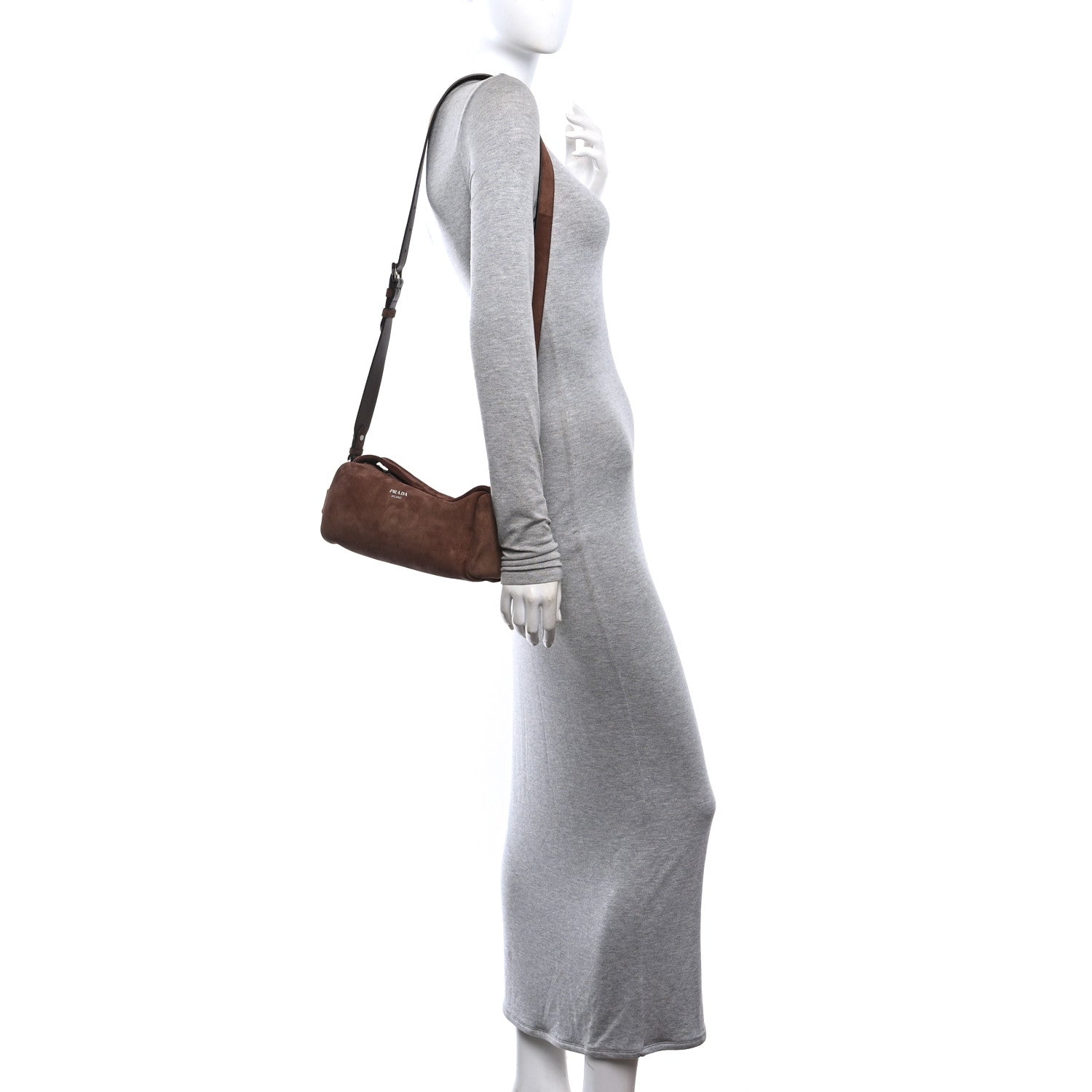 Scamosciato Top Handle Shoulder Bag Cacao - Image 2