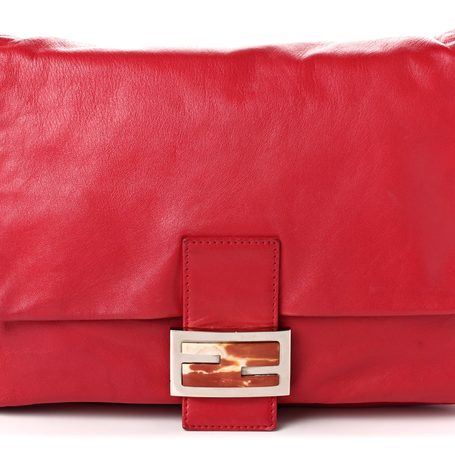 Calfskin Mama Baguette Red - Image 7