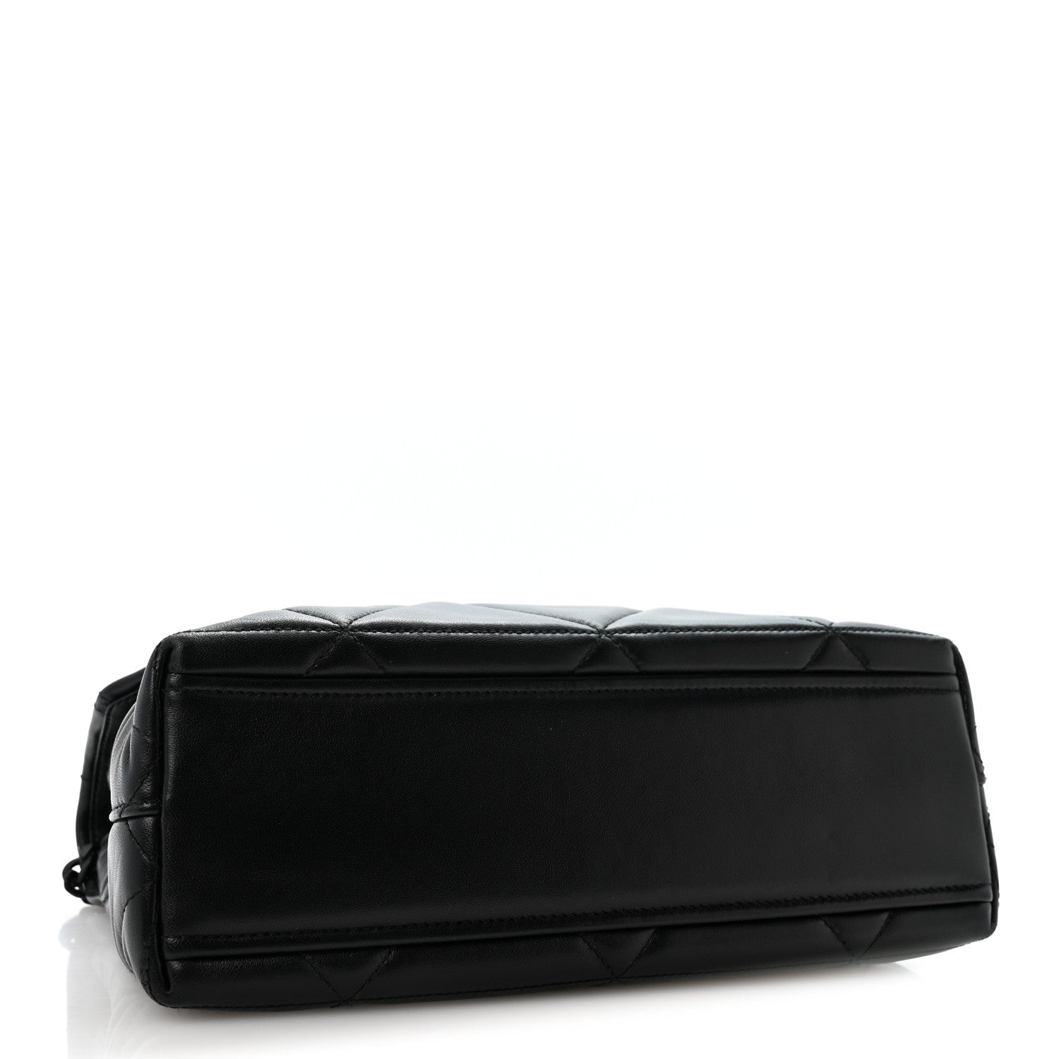 Nappa Triangle Stitched Large Spectrum Bag Black - Image 4