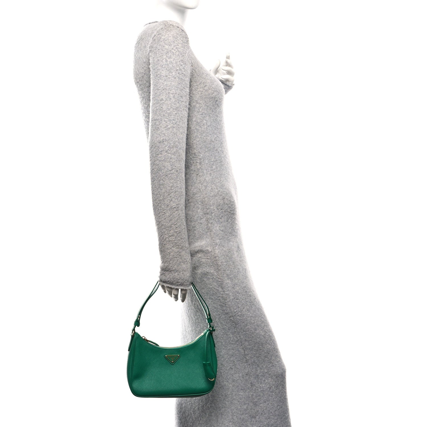 Saffiano Lux Mini Re-Edition Shoulder Bag Mango - Image 2