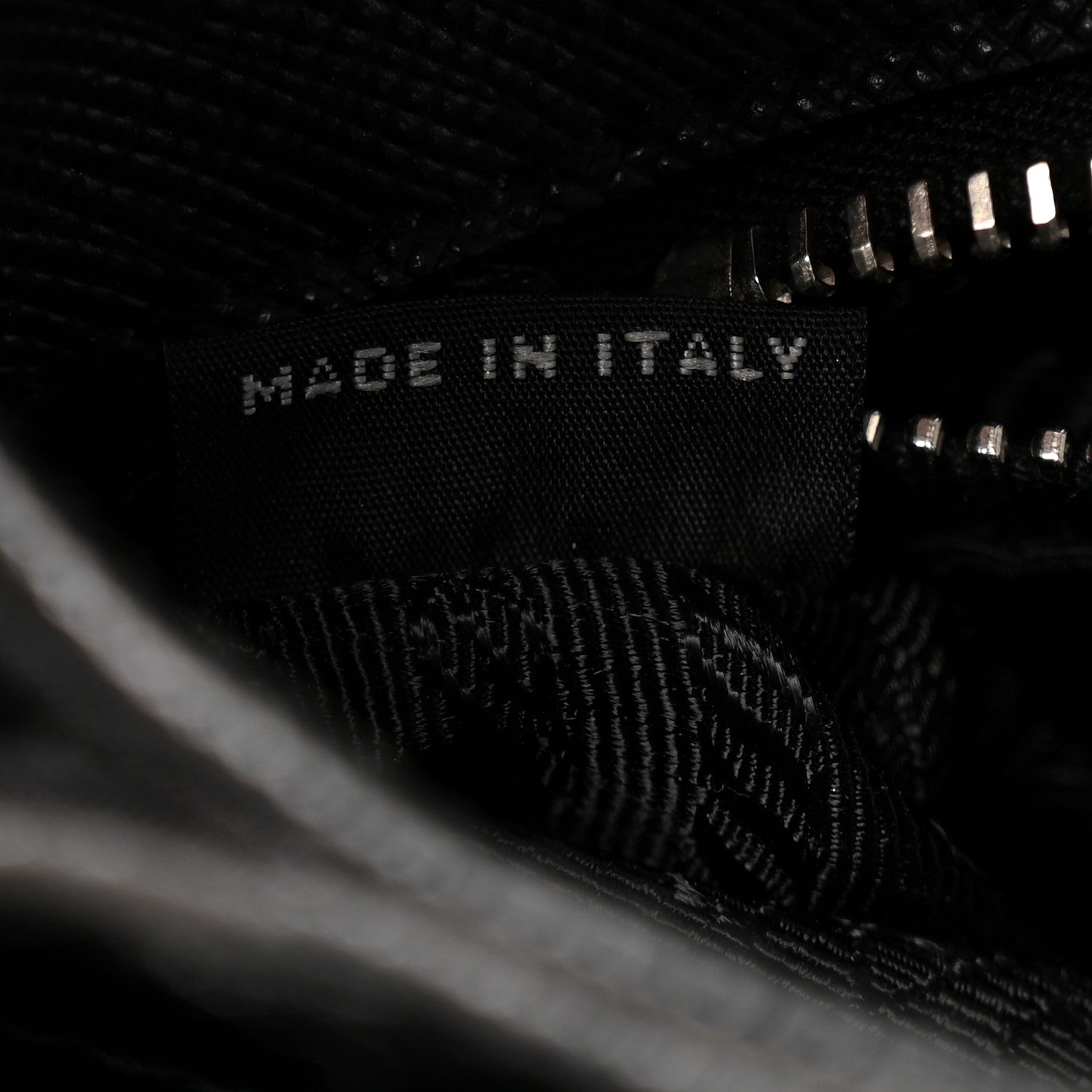 Saffiano Tessuto Nylon Chain Shoulder Bag Black - Image 7